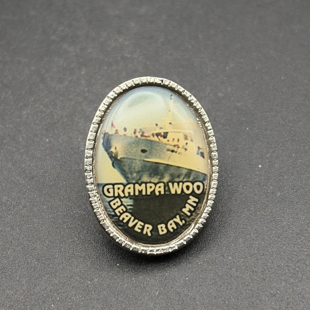 Grampa Woo Beaver Bay Minnesota Lapel Hat‎ Pin